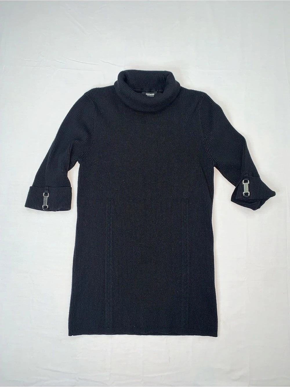 Premise Studio Turtleneck mid-sleeve top Black Size Medium